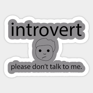 Introvert Sticker